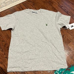 Playboy tshirt Gray size small new with tags